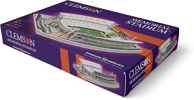 Pro-Lion 3D Jigsaw Puzzle of Jordan-Hare Stadium -94 Pieces | Home of Clemson Tigers | NCAA Football Gifts for Age 7+
