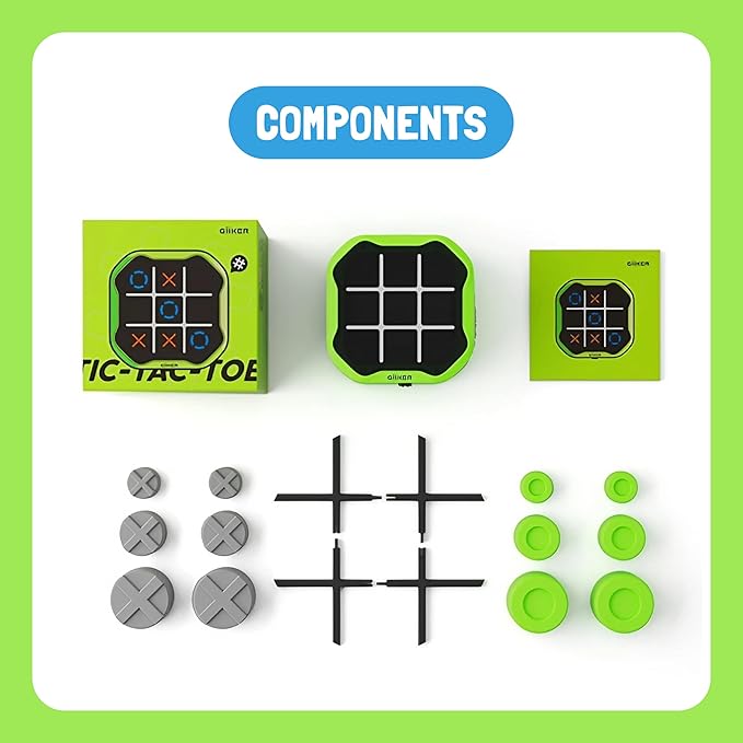 GiiKER Tic Tac Toe Bolt Game, Original 3-in-1 Handheld Puzzle Game, Portable Travel Games for Car Ride, Toys Gift Idea for Kids and Adults, Birthday Gifts for Boys Girls