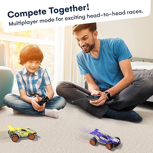 Kidzlane Kids Remote Control Cars – 2 Race Cars Racing Together with All-Direction Drive, 35 ft Range - 2 Pack Remote Control Car Set for Kids - Remote Control car for Boys 4-7 & 8-12