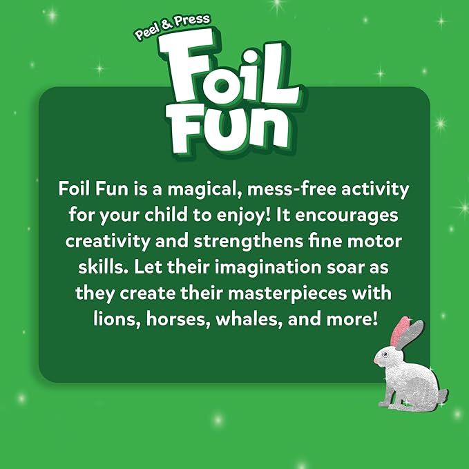 Skillmatics Art & Craft Activity - Foil Fun Animals, No Mess Art for Kids, Travel Toys, Craft Kits, DIY Creative Activity, Gifts for Boys & Girls Ages 4, 5, 6, 7, 8, 9