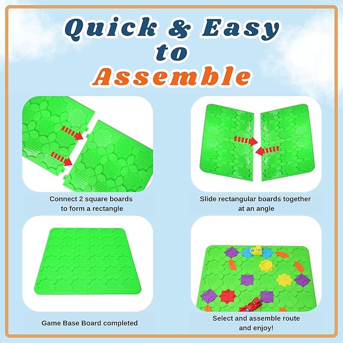 Track Racing Adventure Game for Kids 3-8: 200+ STEM Challenges & 3 Race Modes – Fueling Creative Play & Epic Track Designs!