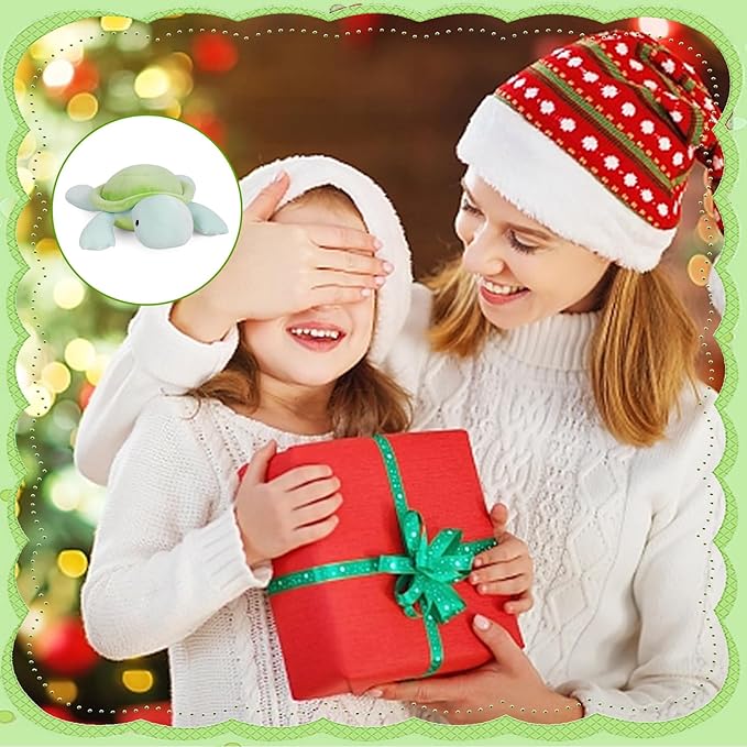 Weighted Turtle Stuffed Animals Weighted Sea Turtle Plush Toy 22" 4.2lb Cute Tortoise Hugging Dolls Plushies Pillows for Boys and Girls (Green