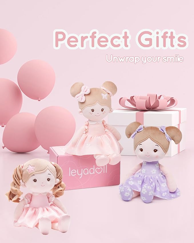 Soft Baby Doll Toys (12''), My First Baby Rag Doll for 1 Year-Old Girl Birthday Gift, Christmas Plush Toys Gift for Toddler Kids Infants -Princess Starlet