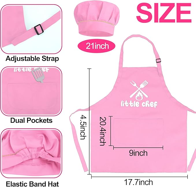 Kids BBQ Grill Playset with Coooking Apron Hat Toddler Girl Pink Kitchen Toy Ages 3-5 4-8 Pretend Smoke Sound Light Outdoor Barbecue Accessories Toy for 3 4 5 Year Old Girl Birthday Gift