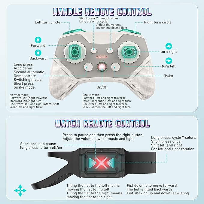 Gesture RC Cars, Hand Controlled Stunt Car for 6-12 yr Boys Girls, 2.4GHz Gesture Sensor Remote Control Cars, 4WD RC Twist Car with Light Music for Kids Birthday Xmas Gift Blue