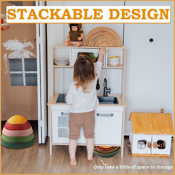 makarci Balance Stepping Stones for Kids, Non-Slip Toddlers Sensory Toys Outdoor or Indoor Play, Promoting Motor Skills and Confidence, Obstacle Course Coordination Toys for Children Age 3 4 5 6 7+