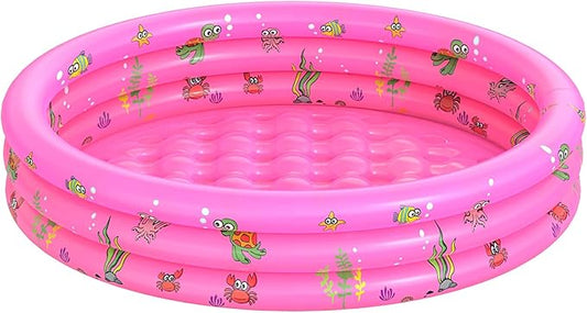 Garden Round Inflatable Baby Swimming Pool, Portable Inflatable Child/Children Little Pump Pool,Kiddie Paddling Pool Indoor&Outdoor Toddler Water Game Play Center for Kids/Girl/Boy