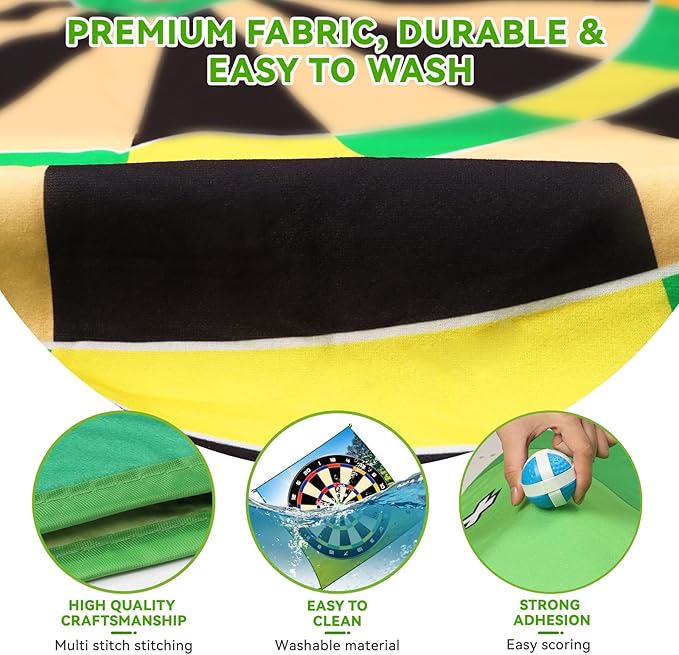 Golf Game Golf Chipping Game: Double Sided Golf Games for Kids Adults, Indoor/Outdoor Golf Games Practice Hitting Mat with 20 Sticky Balls & 10 Darts, Christmas Ideal Gifts for Men Boys Girls