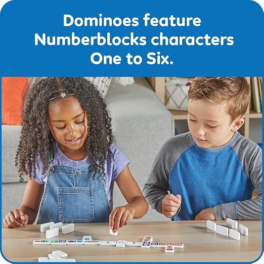 hand2mind Numberblocks Dominoes Set, Dominos for Kids, Domino & Tile Games, Toddler Matching Game, Counting Toys, Montessori Math Materials, Educational Toys for Kids, Preschool Learning Activities