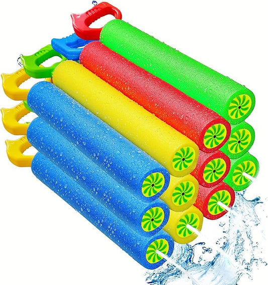 12-Pack Water Blaster Soaker Guns Set,15'' Water Guns with Plastic Handle Outdoor Swimming Pool Beach Summer Fun Party Games