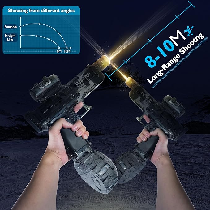 Electric Water Gun for Kids Ages 8-12-Automatic Water Gun-Super Soaker with Automatic High Power,Beach Toys for Summer Outdoor Fun,Perfect Pool and Water Guns Play (Black)