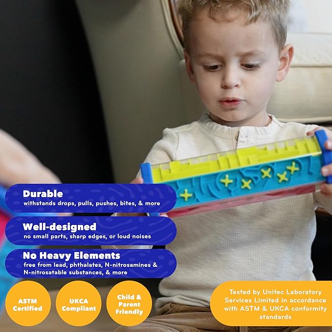 Mobi Zoomi Hexagon Maze Puzzle Game - 3D Hexagon Maze Gravity Ball Game for Toddlers and Kids, Brain Teaser Puzzles, Fidget Toy for Motor Skills and Coordination - Toddler Toys for Ages 4+