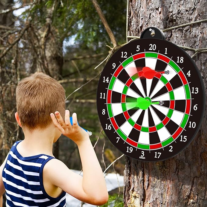 Magnetic Dart Board - 12pcs Magnetic Darts - Excellent Indoor Game and Party Games - Gifts for 5 6 7 8 9 10 11 12 Year Old Boy Kids