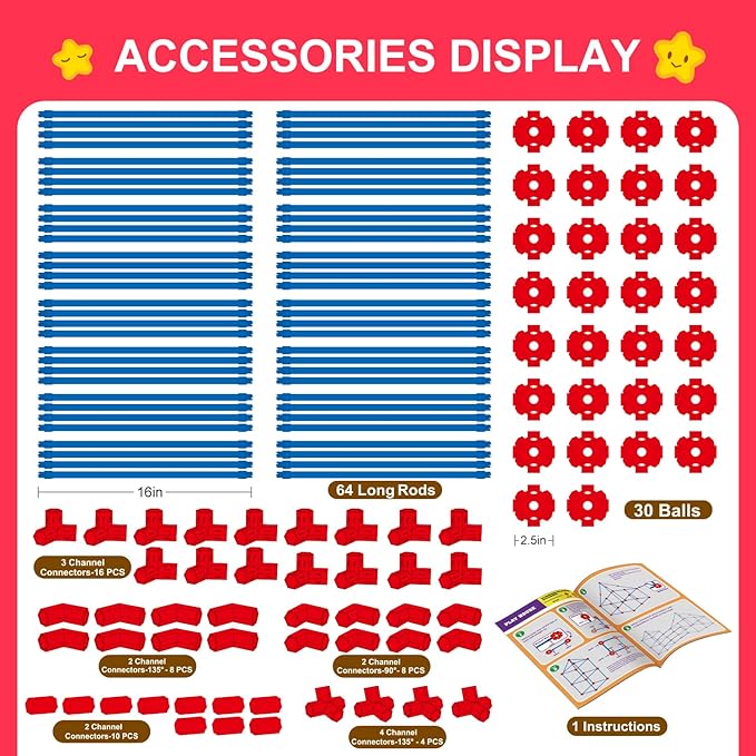 Fort Building Kit for Kids,STEM Construction Toys, Christmas & Birthday Gift for 4 5 6 7 8 9 10 11 12 Years Old Boys and Girls,Ultimate Creative Set for Indoor & Outdoors Activity,140 Pcs,Original