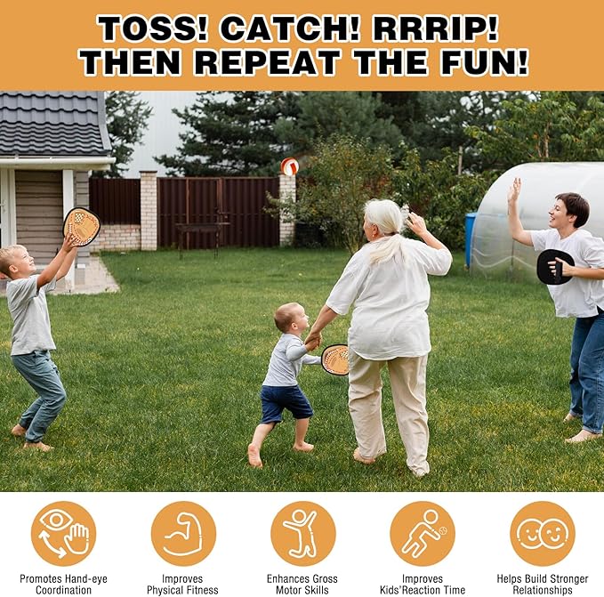 Aywewii Toss and Catch Ball Game Toddler Kids Beginner Baseball Training Glove Beach Pool Yard Outdoor Toys for 3 4 5 6 7 Year Old Boys Girls Toys Birthday Gifts Easter Basket Stuffers