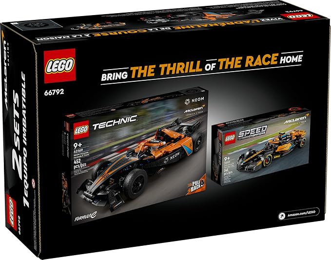 LEGO Technic & Speed Champions McLaren Racing Pack Building Toys Set - Race Cars Toys for Kids, Boys & Girls, Ages 9+ - Gift Ideas for Birthdays - 66792