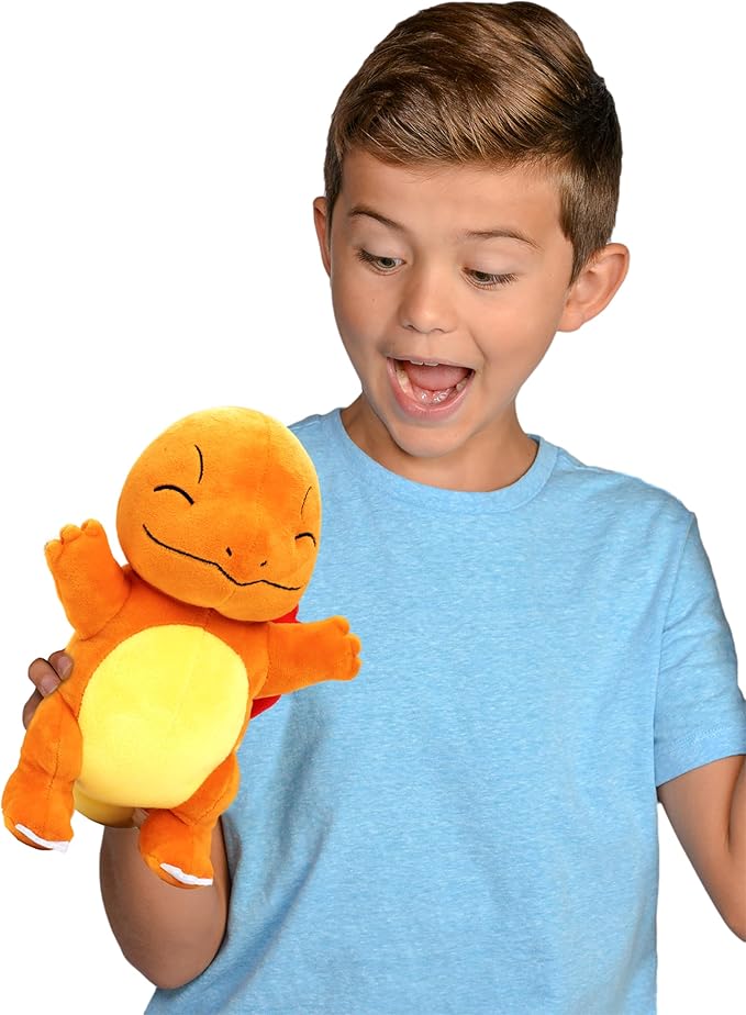 Pokémon 8" Charmander Plush - Officially Licensed Pokemon - Generation 1 Starter - Authentic Stuffed Animal Toy Figure - Easter Basket Stuffer Gift for Kids, Boys, Girls - 2+