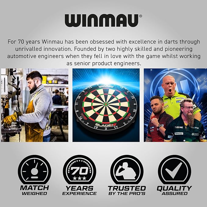 Winmau PDC Ultimate Set with 22G Steeltip Brass Darts and Accessories - Includes Dart Flights and Shafts (Stems)