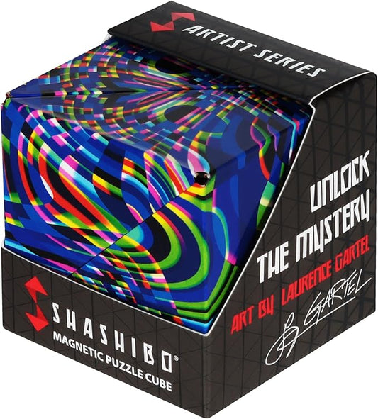 SHASHIBO Shape Shifting Box - STEM Magnetic Fidget Cube That Transforms Into Over 70 Shapes, Download Fun in Motion Toys Mobile App (Technicolor)