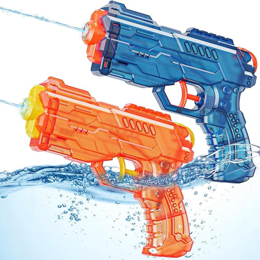 Water Squirt Guns Toys for Kids: Super Water Gun for Boys Girls Adults - Small Outdoor Water Gun Toy for Pool Beach Swimming Summer Games Yard Party (2 Pack)