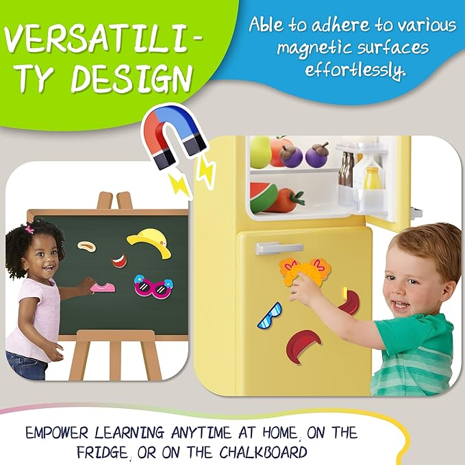 Magnetic Puzzles for Kids- Educational Magnetic Book, Crazy Face Dress-Up Game & Preschool Toddler Learning Activities, Travel-Friendly STEM Toy, Fun Fridge Magnets for Toddlers 1-3 3-12