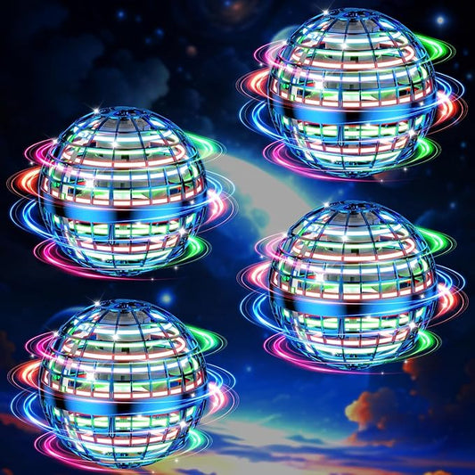 4PCS Flying Orb Ball Toys 2025, Hand Controlled Boomerang Hover Ball, Mini Drone Cosmic Globe Fidget Spinning Kids Adults Outdoor Fly Toy Birthday Gift Cool Stuff