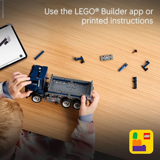 LEGO Technic Tipping Dump Truck Toy - Building Toy for Kids, Boys and Girls, Ages 9+, Construction Toy Truck - Birthday Gift Idea - 42203