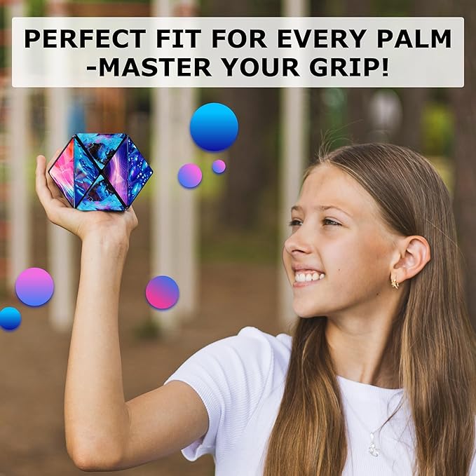 SHASHIBO Holographic Shape Shifting Box - STEM Magnetic Fidget Cube That Transforms Into Over 70 Shapes, Download Fun in Motion Toys Mobile App (Vapor)