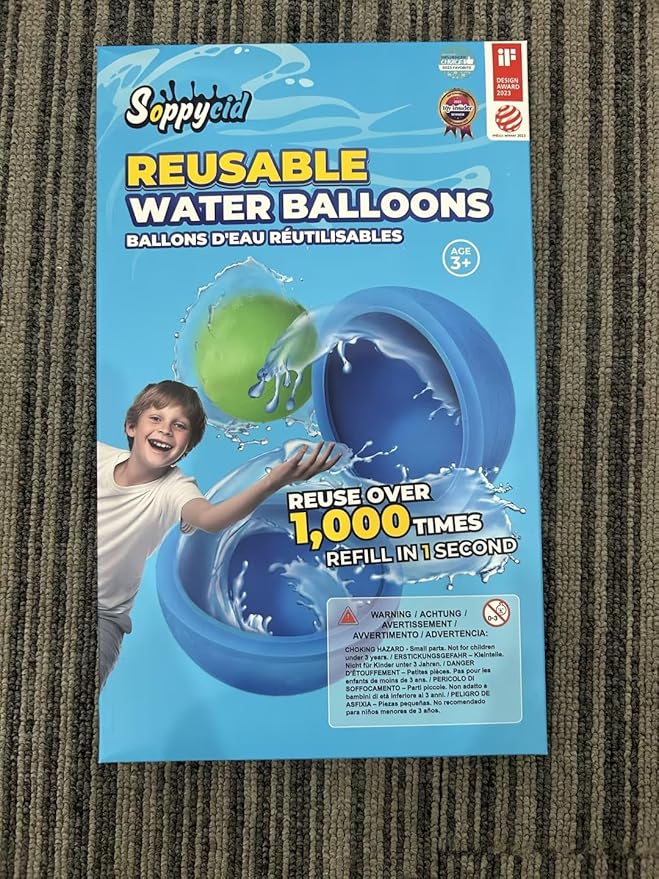 SOPPYCID Water Balloons Reusable Quick Fill - Self Sealing Silicone Water Balls for Kids with Mesh Bag, Outdoor Summer Fun Water Toys for Outdoor Activities, Summer Party, Water Park, Family Game