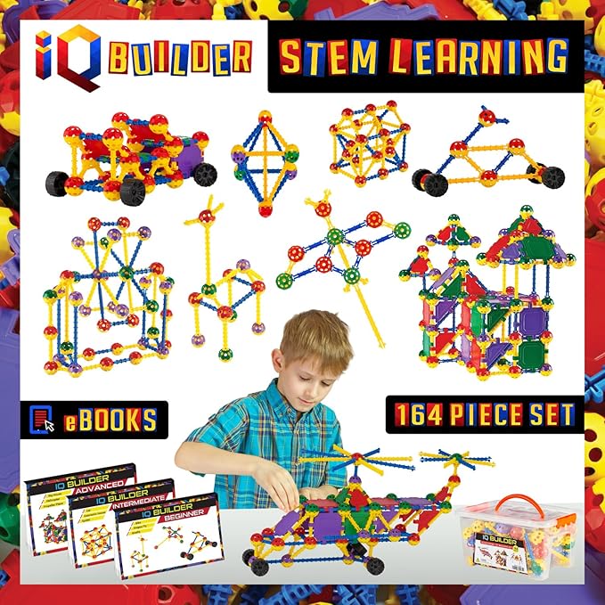 | STEM Learning Toys | Creative Construction Engineering | Fun Educational Building Set for Boys & Girls Ages 3-10 | Top Blocks Game Kit