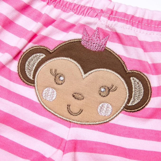 Reborn Baby Doll Clothes for 20-22 inch Reborn Doll Girl Pink Monkey Outfit Accessories 4 Pieces