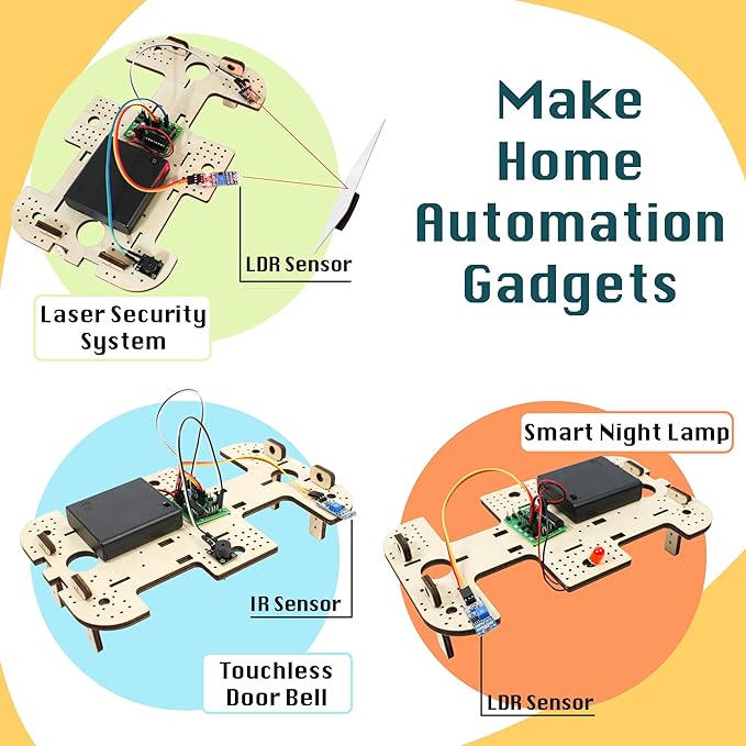 Butterfly Edufields 10in1 STEM Robotics Kit for Kids 8-14, Electronics and Engineering Circuit Board, Science Kit for Ages 12-14
