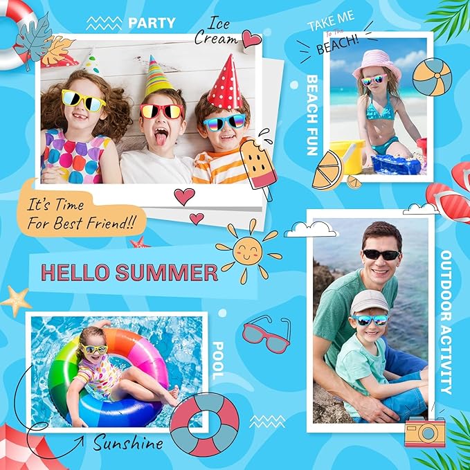 GINMIC Kids sunglasses bulk, Kids Sunglasses Party Favor, 36Pack Neon Sunglasses with UV400 Protection for Kids, Boys and Girls Age 3-8, Goody Bag Favors, Great Gift for Pool, Birthday Party Supplies…