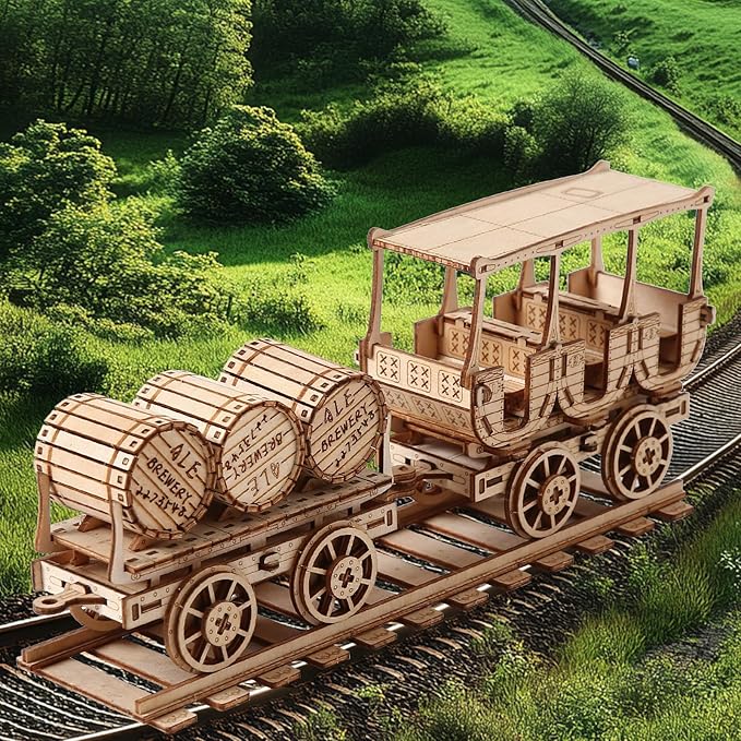 3D Wooden Puzzle for Adults, Mechanical Wine Truck Model, DIY Vehicle Model Building Kit Handicraft Wood Craft Hobbies Toy, Birthday for Hobbyist 14+ Family Women Men, 278 Pcs