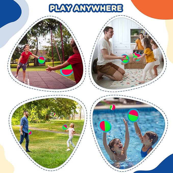 Kids Toys Toss and Catch Game Set Beach Pool Outdoor Toys for Kids Ages 4-8, Outside Yard Games for 3 4 5 6 7 8 Year Old Boys Girls Adults Family