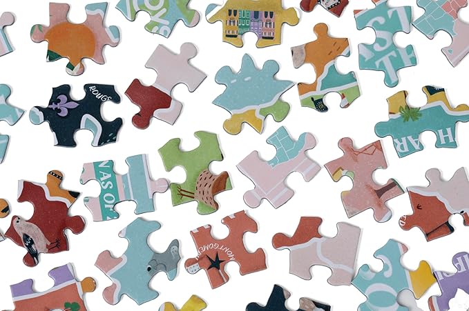 Geotoys Southeast Region Jigsaw Puzzle - 250 Piece Puzzle for Kids - Jigsaw Puzzles for Kids Ages 8-12 Years Old - Geography Puzzles with Colorful Landmarks, United States Flag and More