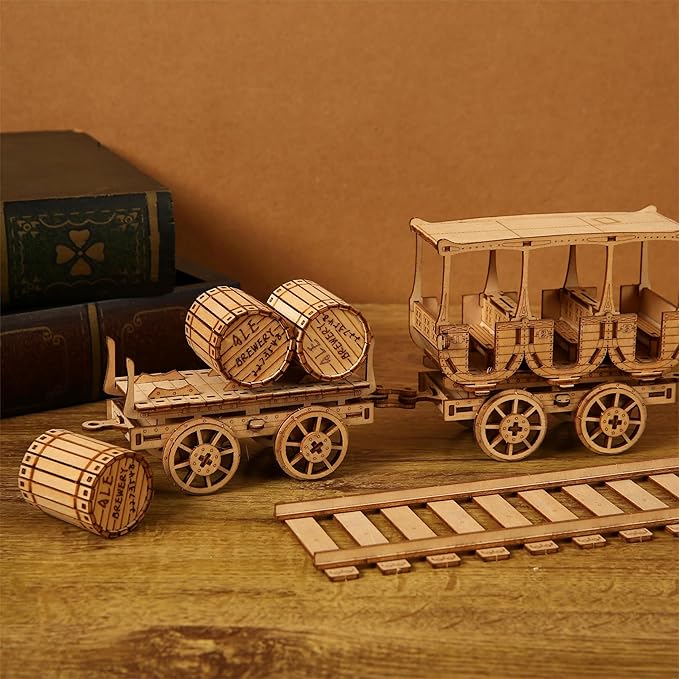 3D Wooden Puzzle for Adults, Mechanical Wine Truck Model, DIY Vehicle Model Building Kit Handicraft Wood Craft Hobbies Toy, Birthday for Hobbyist 14+ Family Women Men, 278 Pcs