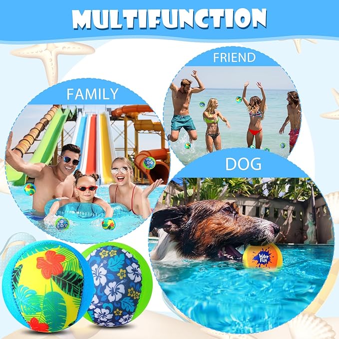 Water Skipping Ball for Children Water Bouncing Beach Pool Toy Ball for Adult Swimming Pool Games Party Favors Decoration