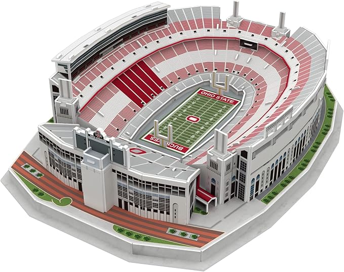 Pro Lion 3D Jigsaw Puzzle of Ohio Stadium Construction Building Kits - 77 Pieces | Ohio State Buckeyes Football Gifts for Boys, Adults, Men & Kids Aged 7+ | Puzzles Games Kit for Creative Fans