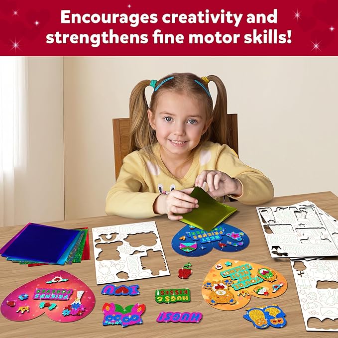 Skillmatics Foil Fun - Friendship Hearts, Mess Free Art for Kids, DIY Creative Activity, Gifts for Girls & Boys Ages 4, 5, 6, 7, 8 and Up