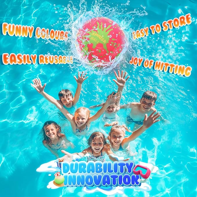 Baseball Toys for Kids 3-5: Baseball Set with 2 Bats and 8 Oversized 7CM Water Absorbing Balls Toddler Baseballs for Boys 3-5 Summer Outdoor Play Toy for Boys & Girls Baseballs Kids Gifts