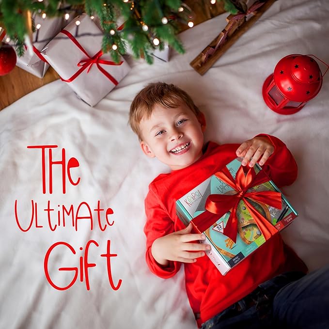 Wooden Train Tracks Set - 52 pcs+Bonus Railroad Map –Compatible W All Major Wooden Railway Toy Brands Including: Thomas The Train Track Set, Brio Train, Melissa and Doug Train Set for Kids 3+