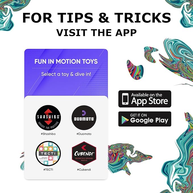 SHASHIBO Shape Shifting Box - STEM Magnetic Fidget Cube That Transforms Into Over 70 Shapes, Download Fun in Motion Toys Mobile App (Water Color)