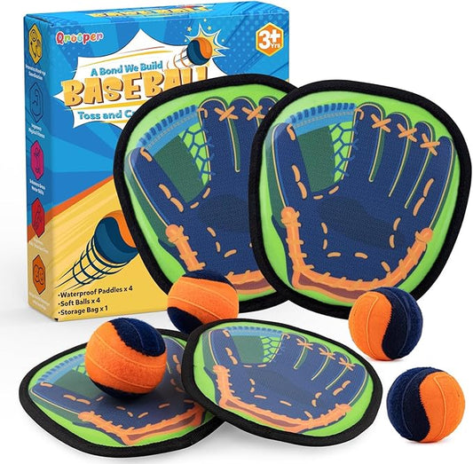 Toss and Catch Ball Game Pool Beach Toys for Kids Outdoor Games Yard Outside Toys for 3 4 5 6 7 8 Year Old Boys Girls Birthday Gift Toddler Baseball Training Glove