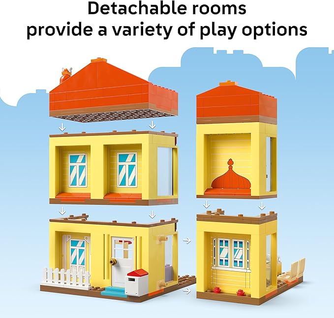 LEGO Bluey: Bluey’s Family House - Toddler Toy for 4 Year Old Boys and Girls - House Playset Includes Bluey and 5 Popular Characters - Great Birthday Gift Idea for Preschoolers - 11203