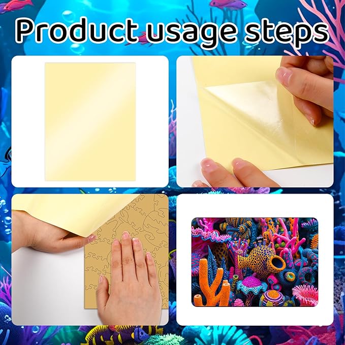 Wooden Jigsaw Puzzle for Adults and Kids Unique Shape Wood Colorful Beautiful Box Fun Challenge Brain Health Family Game Creative Gift for Friends Rompecabezas Madera(Coral Reef 200pcs)