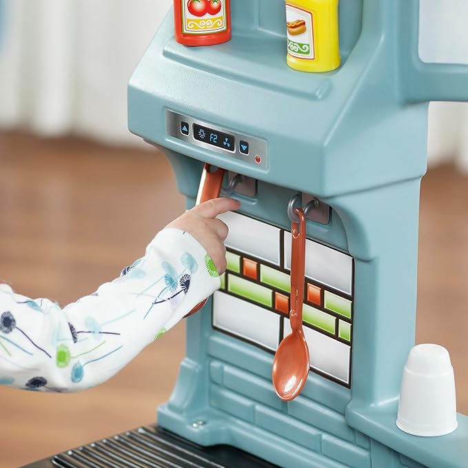 Step2 Best Chefs Kids Kitchen Playset, Indoor/Outdoor Kitchenette, Interactive Play with Lights and Sounds, Made of Durable Plastic, Includes 25 Piece Toy Accessories, For Toddlers 2+ Years Old