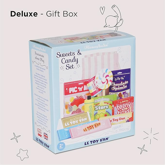 Le Toy Van - Pretend Play Wooden Candy Play Food Set | Kids Role Play Wooden Food Toy | Great As a Gift - Suitable for 2 Years + (TV335)