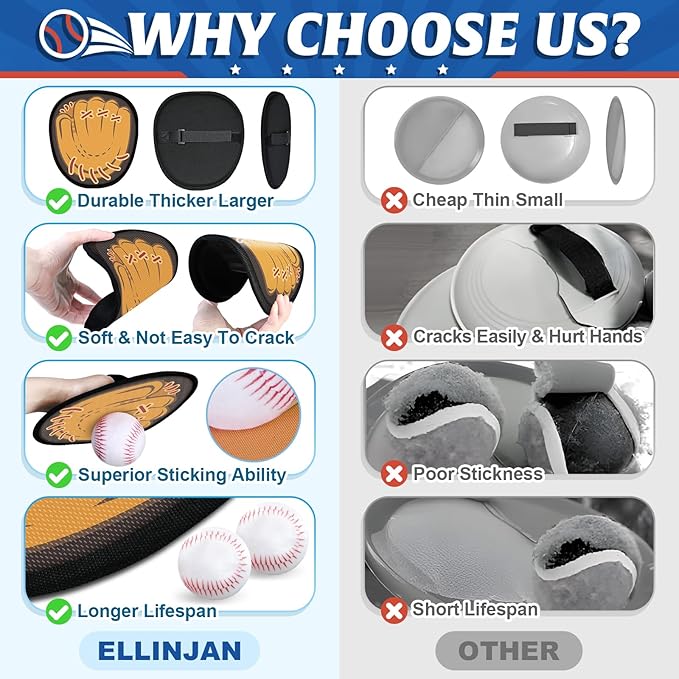 4 Pack Catch Ball Game Set, Outdoor Toys for Kids Ages 4-8-12, Kids Baseball Training Glove for Sports, Summer Toys Pool Beach Backyard Lawn Games for Toddlers Kids Family, Fun Ideal Gifts