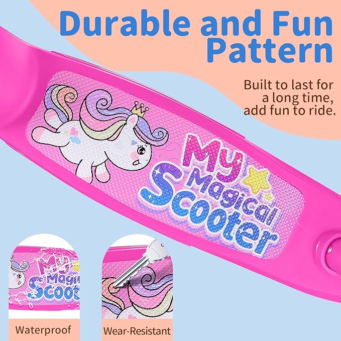 BELEEV A1 Scooter for Kids Ages 2-6, 3 Wheel Kick Scooter for Toddlers Girls Boys, Light up Wheels, Adjustable Height, Lean to Steer, Non-Slip Deck, Lightweight Push Scooter for Children